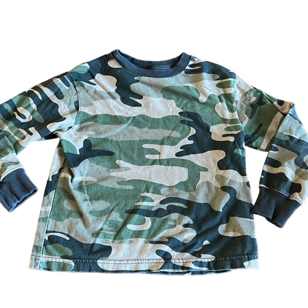 Cherokee Ultimate Tee Green Camouflage Long Sleeve Knit Tee Boys Size XS 5